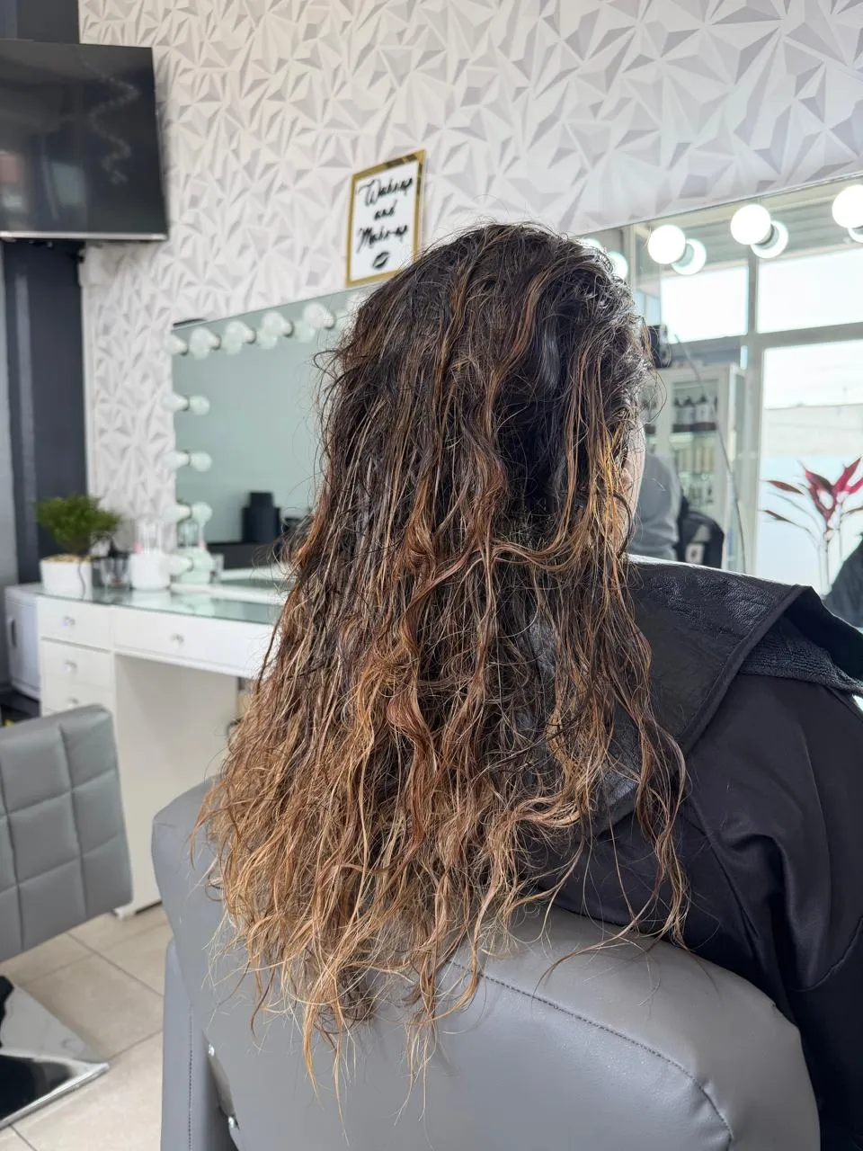 Cabello antes del tratamiento de estilismo