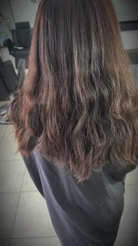 Estado inicial del cabello antes de la sesión